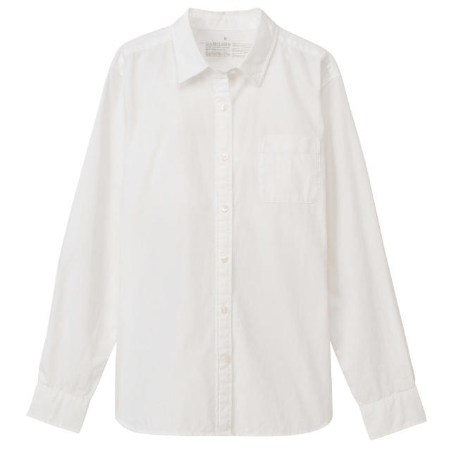 MUJI (無印良品)(ムジルシリョウヒン)の無印良品  ブロードシャツ  ホワイト レディースのトップス(シャツ/ブラウス(長袖/七分))の商品写真
