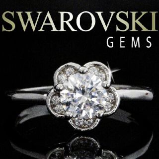 スワロフスキー(SWAROVSKI)の【SWAROVSKI GEMS リング】フラワーリング 人気(リング(指輪))