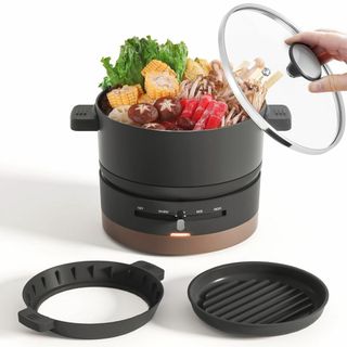 【特価セール】【一人暮らし・車中泊向け】 クッキングケトル 1L 600W 一人(その他)