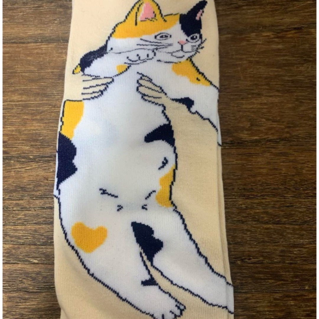 猫　ねこ　靴下　ソックス　22-24㎝　3足セット レディースのレッグウェア(ソックス)の商品写真