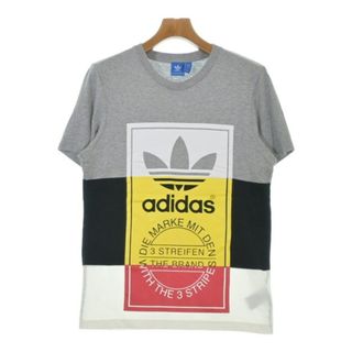 アディダス(adidas)のadidas アディダス Tシャツ・カットソー L グレー 【古着】【中古】【送料無料】(Tシャツ/カットソー(半袖/袖なし))