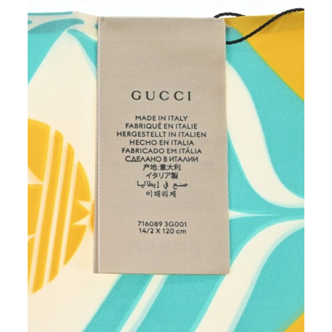 GUCCI グッチ バンダナ・スカーフ 青 - 4103625Y0230 GUCCI - GUCCI グッチ バンダナ・スカーフ 青 【古着】【中古