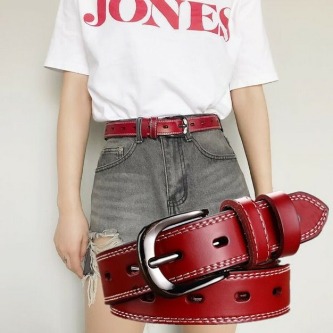 レディースベルト レザーベルト 女性用ベルト シンプル  レディースのファッション小物(ベルト)の商品写真