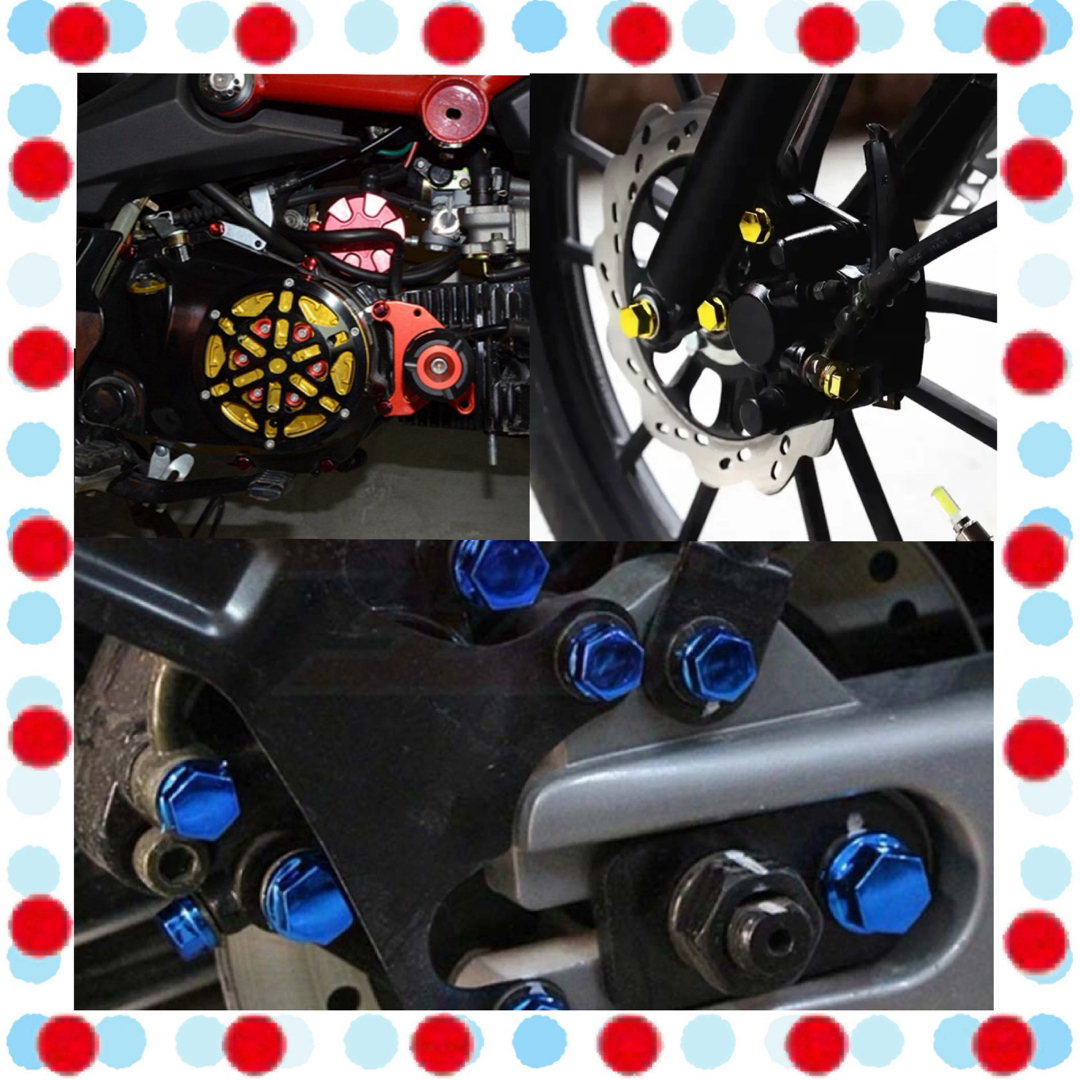 ボルトカバー ボルトキャップ ボルト カバー ネジ バイク 大型 中型 原付 金 自動車/バイクのバイク(パーツ)の商品写真