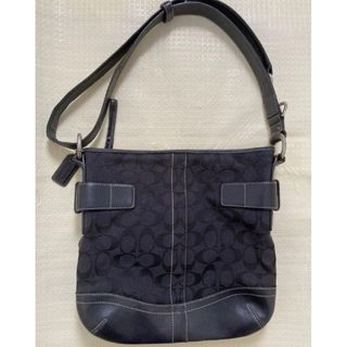 コーチ(COACH)のCOACH コーチ ショルダーバッグ キャンバス ブラック 斜め掛け(ショルダーバッグ)