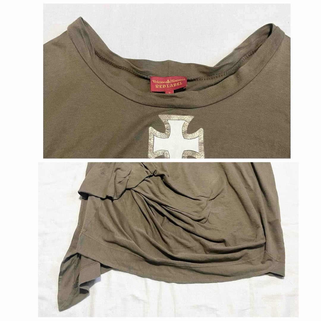 Vivienne Westwood(ヴィヴィアンウエストウッド)のヴィヴィアン ウエストウッド レッドレーベル 変形 ワンピース オーブ 半袖 M レディースのワンピース(ひざ丈ワンピース)の商品写真