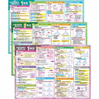 【版:中学3年間の数学】お風呂の学校 中学３年間の数学まとめ お風呂ポスター 3(その他)