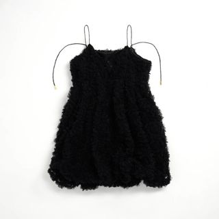 ノートルエモア　tulle mini dress ブラック(ひざ丈ワンピース)