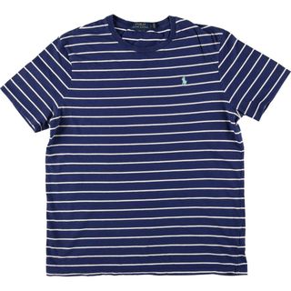 ラルフローレン(Ralph Lauren)の古着 ラルフローレン Ralph Lauren POLO RALPH LAUREN CUSTOM SLIM FIT 半袖 ボーダーTシャツ メンズL相当 /eaa563590(Tシャツ/カットソー(半袖/袖なし))