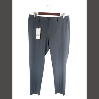 ザラ(ZARA)のザラ ZARA パンツ スラックス ストレート 無地 グレー サイズ42(スラックス)