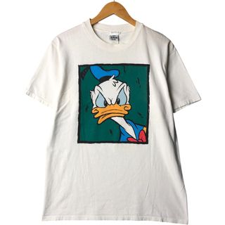 古着 90年代 ディズニーストア THE DISNEY STORE ドナルドダック キャラクタープリントTシャツ USA製 メンズM相当 ヴィンテージ /eaa570718(Tシャツ(半袖/袖なし))