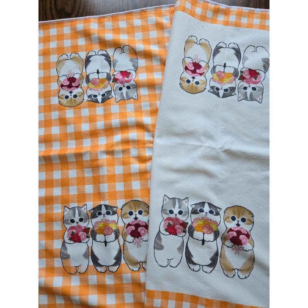 mofusand(モフサンド)のモフサンド　キッチンタオル2枚セット エンタメ/ホビーのおもちゃ/ぬいぐるみ(キャラクターグッズ)の商品写真