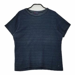 フォーティーファイブアールピーエム(45rpm)の45R/45rpm R by インディゴ コットン サイズ4 半袖Ｔシャツ カットソー ネイビー レディース フォーティーファイブアールピーエム【中古】5-0709S∞(Tシャツ(半袖/袖なし))