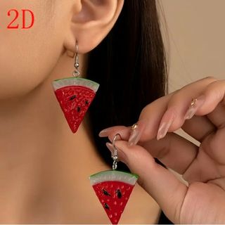 スイカ&イチゴピアス 2個セット(ピアス)