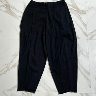 イッセイミヤケ(ISSEY MIYAKE)の極美品 15AW◎イッセイミヤケ サルエルパンツ ストレッチ素材 ブラック 2(サルエルパンツ)
