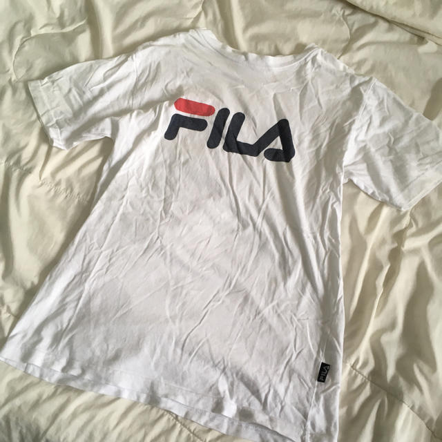 adidas(アディダス)のフィラ 白Tシャツ ロゴ レディースのトップス(Tシャツ(半袖/袖なし))の商品写真