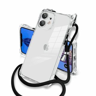 【特価商品】iphone 12 ケース クリア 斜めがけ ショルダー タイプ カ(その他)