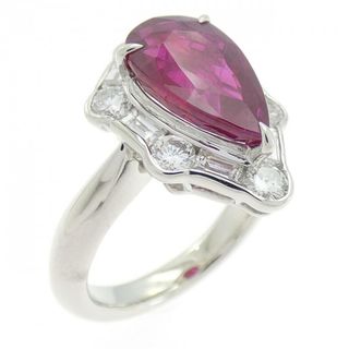 PT900 ルビー リング 3.38CT ビルマ産(リング(指輪))