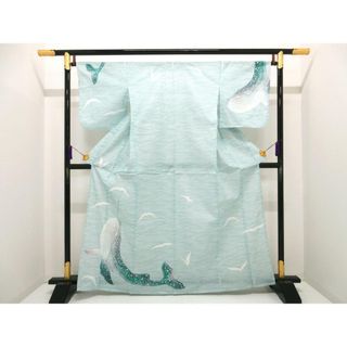 【新品】女ゆかた　くじら絵羽ゆかた　Ｍサイズ(浴衣)