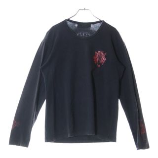 クロムハーツ(Chrome Hearts)のCHROME HEARTS クロムハーツ OLD DAGGER L/S TEE オールド ダガーロゴプリント クルーネック 長袖Tシャツカットソー ブラック(Tシャツ/カットソー(七分/長袖))