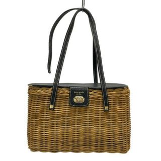 ケイトスペードニューヨーク(kate spade NEW YORK)のKate spade(ケイトスペード) ハンドバッグ - ブラウン×黒 かごバッグ レザー(ハンドバッグ)