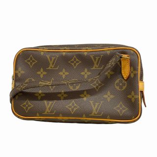 ルイヴィトン(LOUIS VUITTON)の【5gc3693-h】ルイヴィトン ショルダーバッグ モノグラム ポシェットマルリーバンドリエール M51828 ブラウン【中古】レディース(ショルダーバッグ)