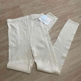 gelato pique - ジェラートピケ ふくれジャガードレギンス　オフホワイト　新品　フリーサイズ