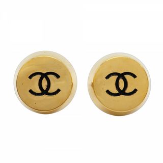 シャネル(CHANEL)の【5jgb0121】シャネル イヤリング ヴィンテージ ココマーク 丸型 サークル GPメッキ ゴールド【中古】レディース(イヤリング)