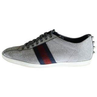 グッチ(GUCCI)のGUCCI グッチ Bambi Low Top Sneakers グリッター シェリーライン ローカットスニーカー シルバー 414684(スニーカー)