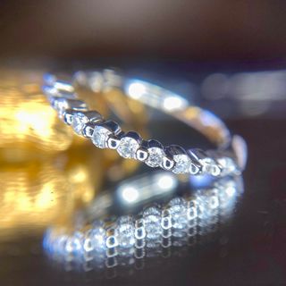 天然 ダイヤモンド 10ポイントエタニティ 計0.301ct PT900(リング(指輪))