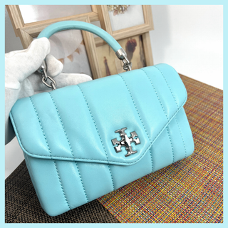トリーバーチ(Tory Burch)の✨極美品✨トリーバーチ　キラ　2WAYハンドバッグ　ショルダー　ターコイズカラー(ハンドバッグ)