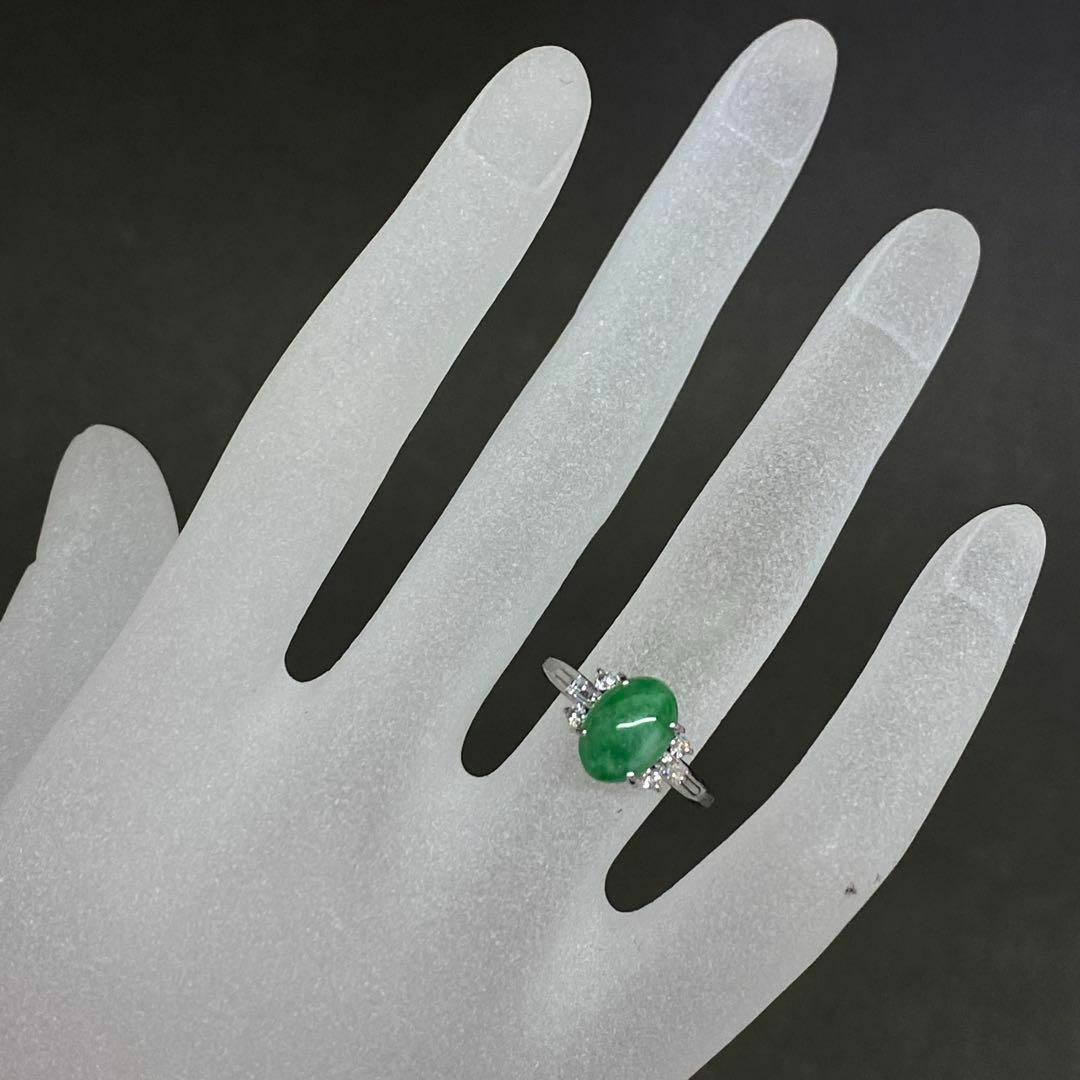 Pt900　天然 翡翠リング　2.36ct　13.8号　ひすい　ジェダイト レディースのアクセサリー(リング(指輪))の商品写真