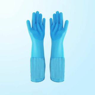 シリコン製ペット用バスグローブ、噛まれにくい食器洗い用グローブ、延長されたふわふ(小動物)