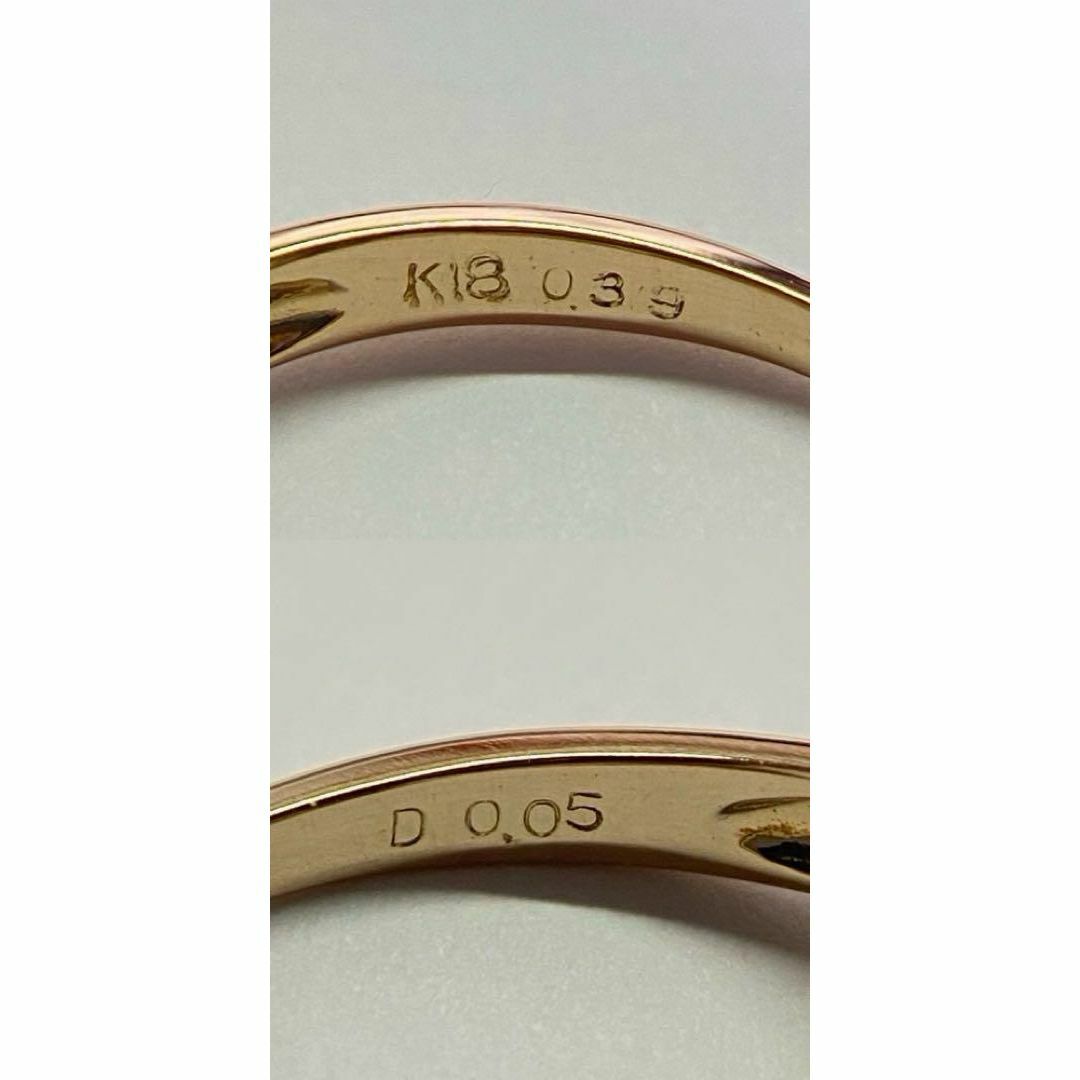 K18ピンクゴールド　天然 タンザナイトリング　0.39ct　7.5号　PG レディースのアクセサリー(リング(指輪))の商品写真