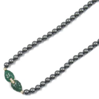 カルティエ(Cartier)のカルティエ CARTIER パティアラ ダイヤ ネックレス ネックレス ジュエリー K18（イエローゴールド） ダイヤモンド カルセドニー/ヘマタイト レディース グリーン系 / ブラック系 【中古】(ネックレス)