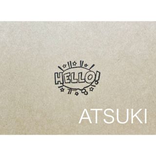消しゴムはんこ。アメコミ風Hello