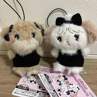 mikko ブラックリボン　ぬいぐるみマスコット　スフレ　ラテ(ぬいぐるみ)