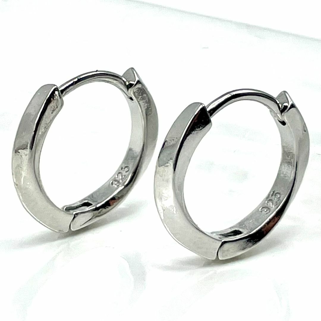 フープピアス メンズ シルバー925 リングピアス 新品 LS【PN245-4】 メンズのアクセサリー(ピアス(両耳用))の商品写真