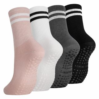 [girldate] ヨガソックス 滑り止め 靴下 レディース 4足セット ピラ(ヨガ)