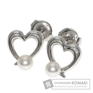 ミキモト(MIKIMOTO)のMIKIMOTO ミキモト ハートモチーフ パール 真珠 ピアス K18WG レディース [中古](ピアス)