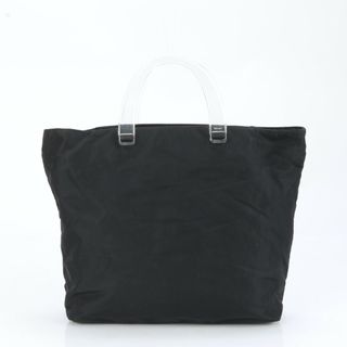 プラダ(PRADA)の美品 プラダ テスート ナイロン 三角ロゴ クリア ハンドル トート バッグ 肩掛け ショルダー ハンド A4 レディース ECE CJ17-6(トートバッグ)