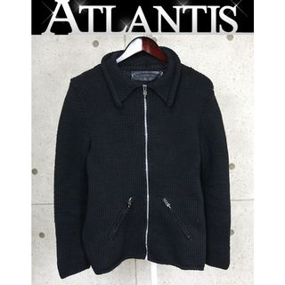クロムハーツ(Chrome Hearts)のCHROME HEARTS 銀座店 クロムハーツ ヘビーゲージ ダガージップ ヴィンテージ ニット クロスパッチ size:S 黒 99488(ニット/セーター)