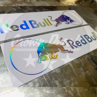 R.E.D.B.U.L.L. レッドブル　ステッカー 2枚　横20cm）(車外アクセサリ)