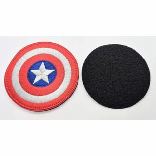 キャプテン・アメリカ　ベルクロ　パッチ　刺繍　ワッペン　マジックテープ　アップリ