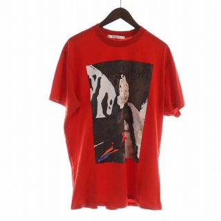 ジバンシィ(GIVENCHY)のGIVENCHY Tシャツ 半袖 ミケランジェロ ロゴ プリント XS 赤(Tシャツ/カットソー(半袖/袖なし))