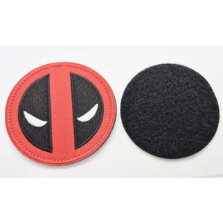 デッドプール　サークル　ベルクロ　パッチ　刺繍　ワッペン　マジックテープ　アップ