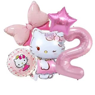 サンリオ(サンリオ)のキティー　バルーン　お誕生日　風船　バースデー　飾り　サンリオ　ハローキティ(キャラクターグッズ)