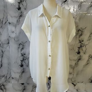 アクシーズファム(axes femme)のSG221T/アクシーズファム/カッターシャツ/Mサイズ/シースルー/レディース(シャツ/ブラウス(半袖/袖なし))