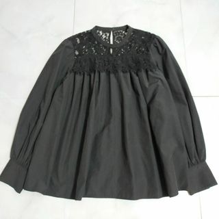 GALLARDA GALANTE - 24SS✨ガリャルダガランテ レースドッキングブラウス　ブラック