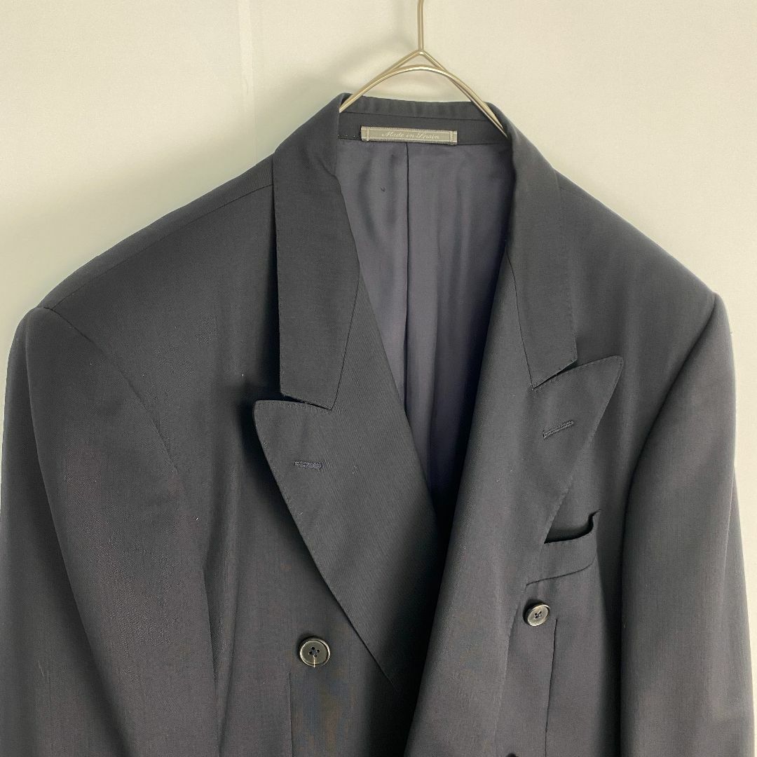 ダブルスーツ セットアップ ウール r-4274 Yohji Yamamoto - ヨウジヤマモト ウールギャバ黒ストライプ